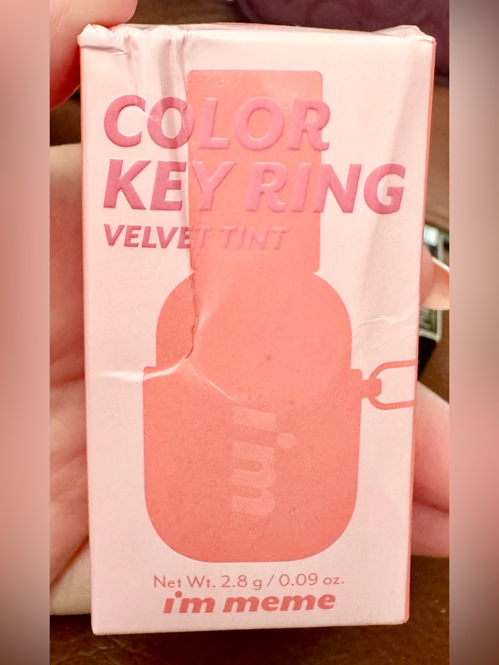 I’M Meme Color Key Ring Velvet Lip Tint. Color 01-Rosy Beige